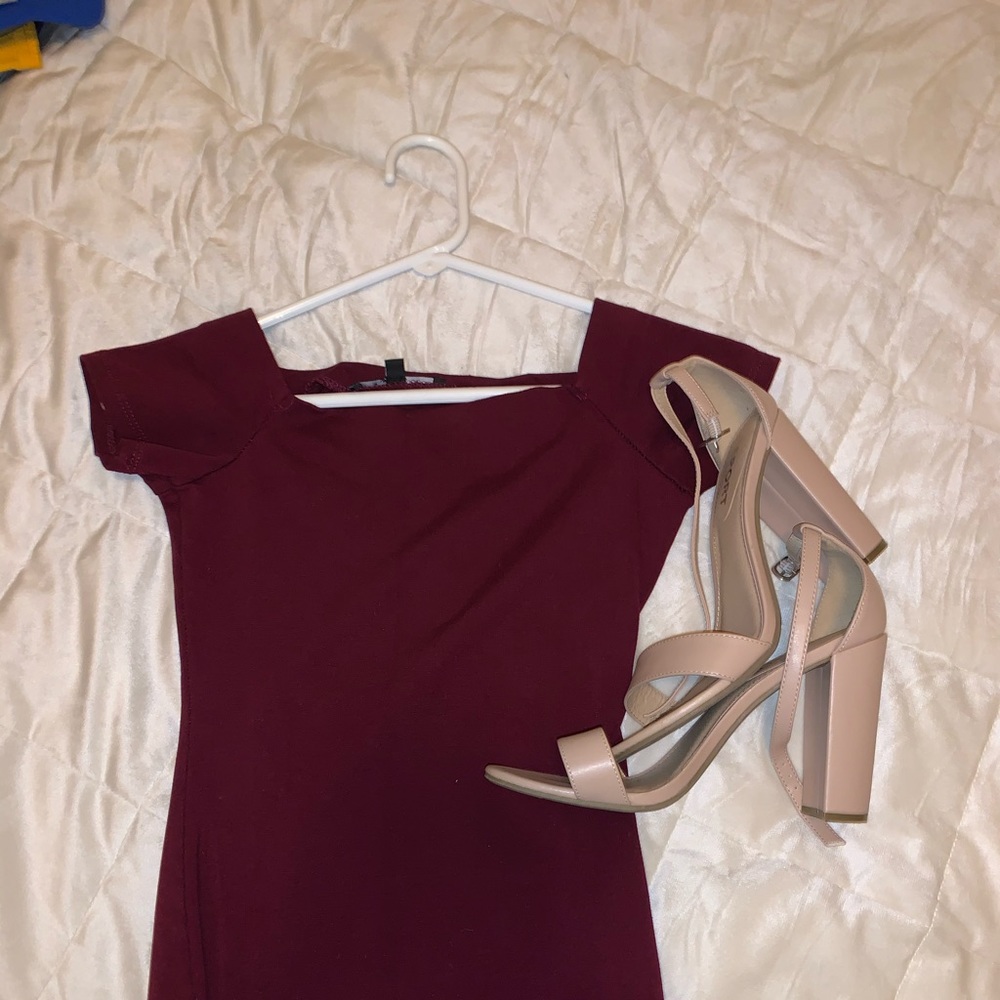 Burgundy Bodycon Dress